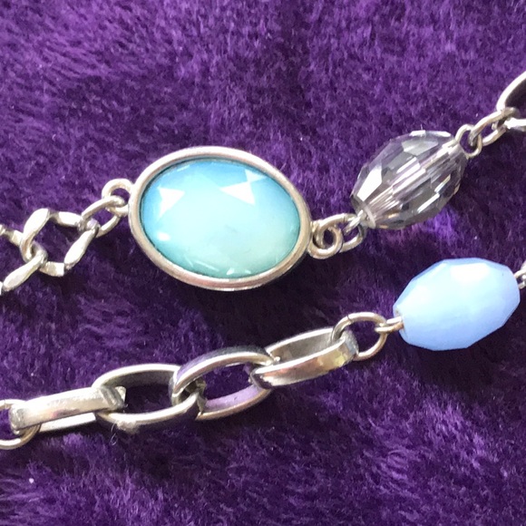 Loft Blue Beads Silver Necklace - Picture 3 of 6